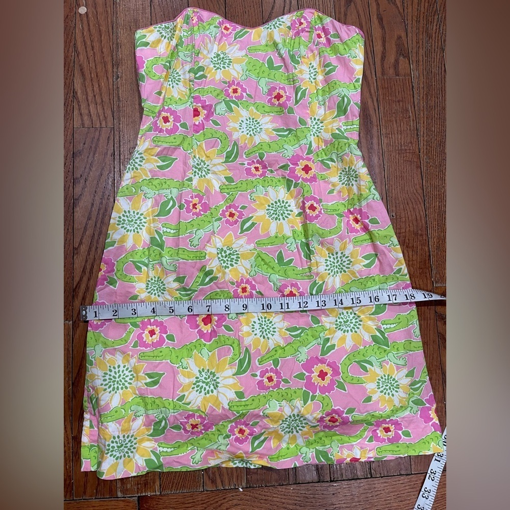 Lilly Pulitzer Pink and Green Floral Fabric - Picture 7 of 15